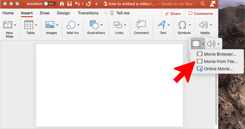how to embed a video in powerpoint 3