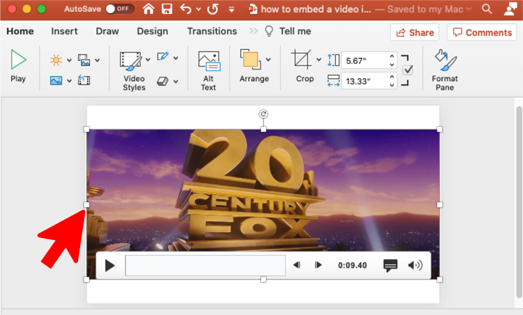 how to embed a video in powerpoint 5