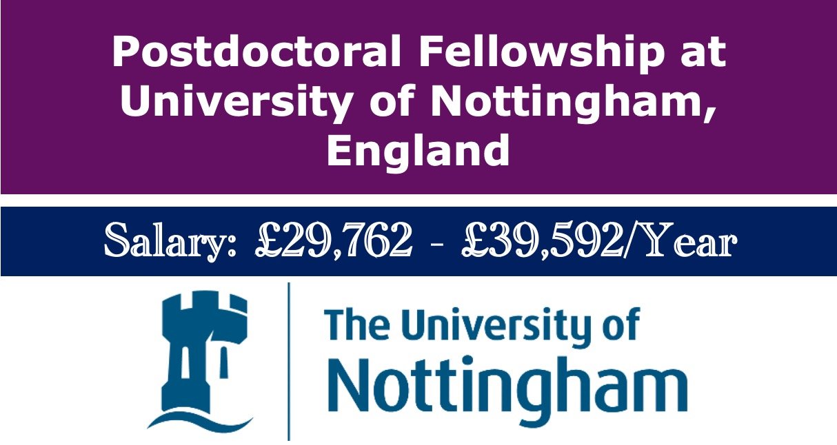 Read more about the article 16 Postdoctoral Fellowships at University of Nottingham, England
