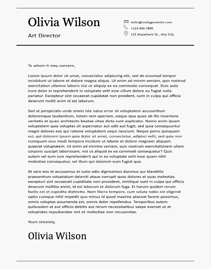 Letter of Recommendation Template