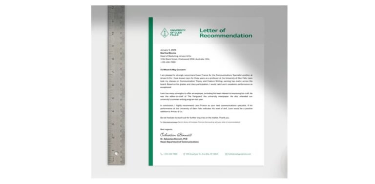 Letter of Recommendation Templates for Doctoral Program